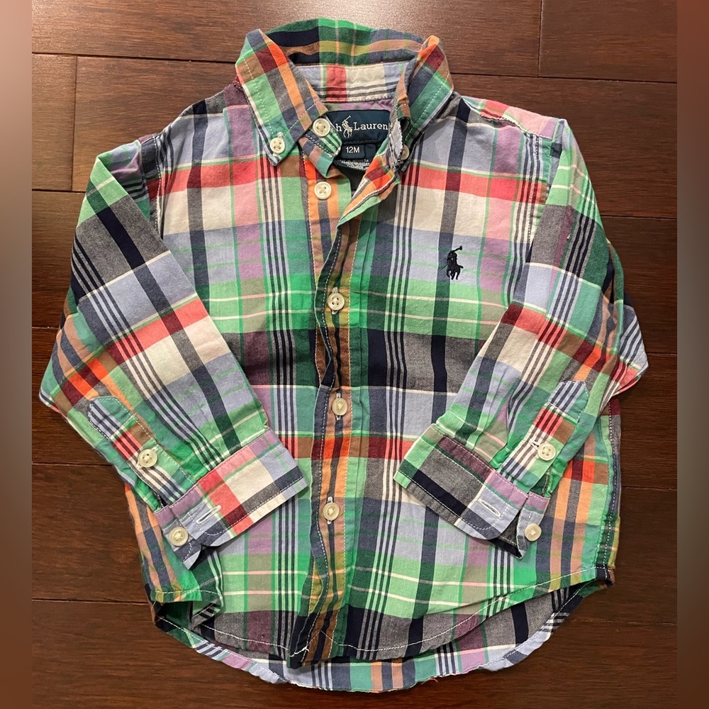 12 mo Ralph Lauren Long Sleeved Button Down